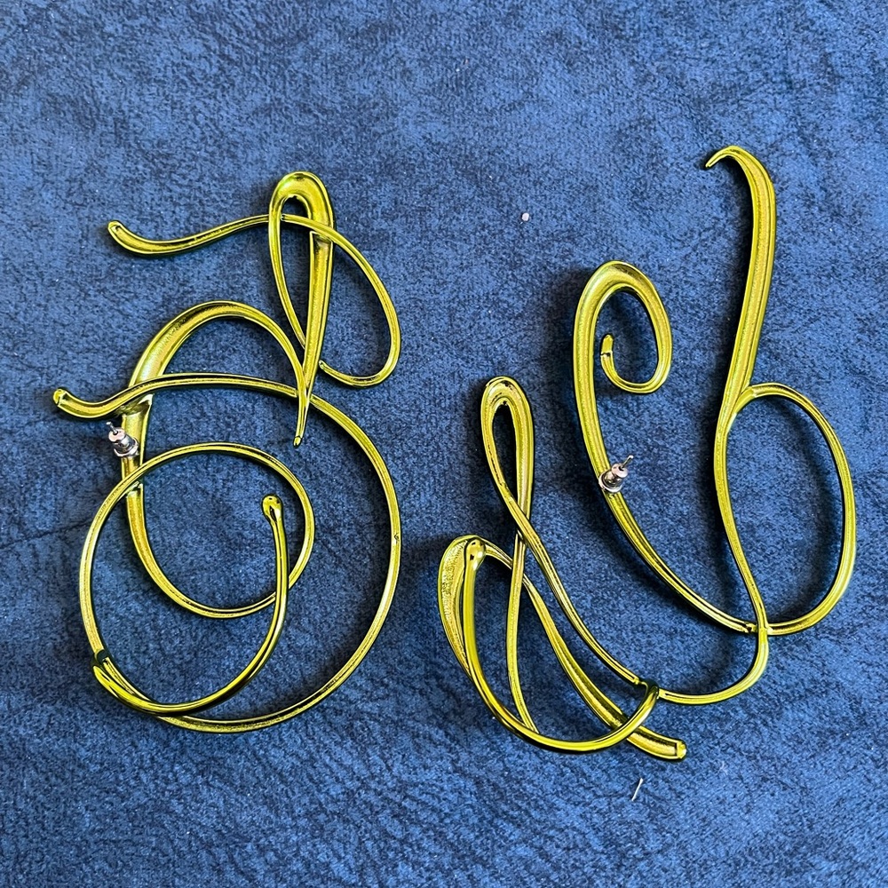 Jean Paul Gaultier Artistic Yellow Earrings